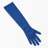 Royal Blue Long Gloves with Sleeves - Adult Costume Accessory
